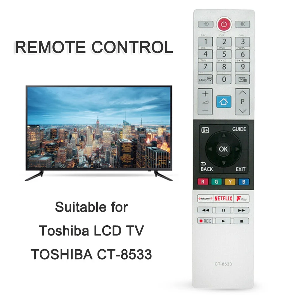 

Suitable for Toshiba TV TOSHIBA CT-8533 remote control with netflix Fplay key