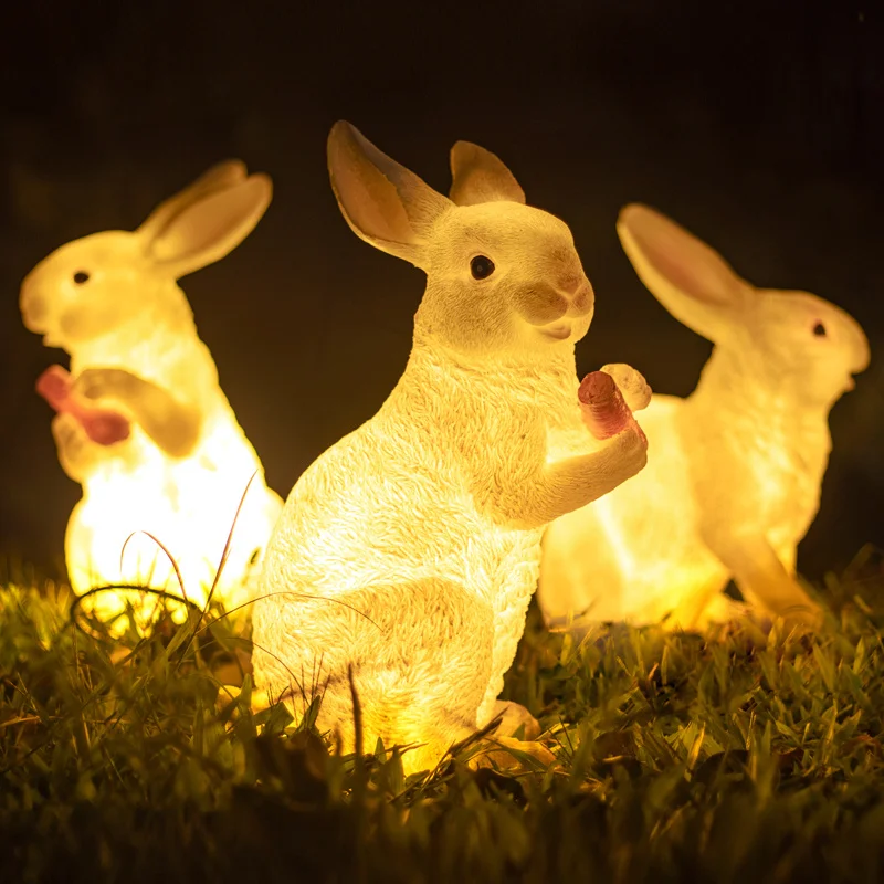 

Vivid Rabit Lighting Villa Garden Backyard Lane Decorative Landscape Rabbit Lamp Public Park Real Estate Grassland Lawn Light