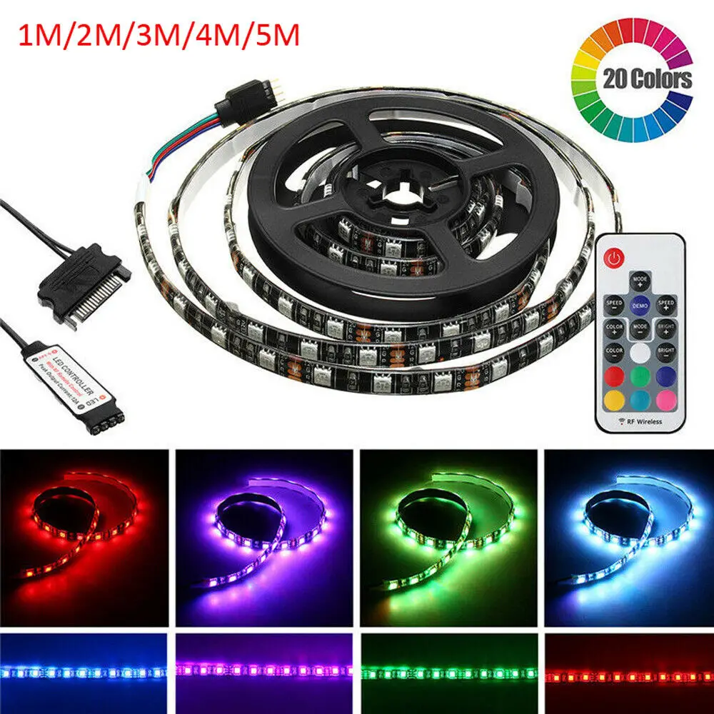 Корпус ПК светодиодный RGB полоса компьютерный чехол 5050 в полоску PC 12V SATA