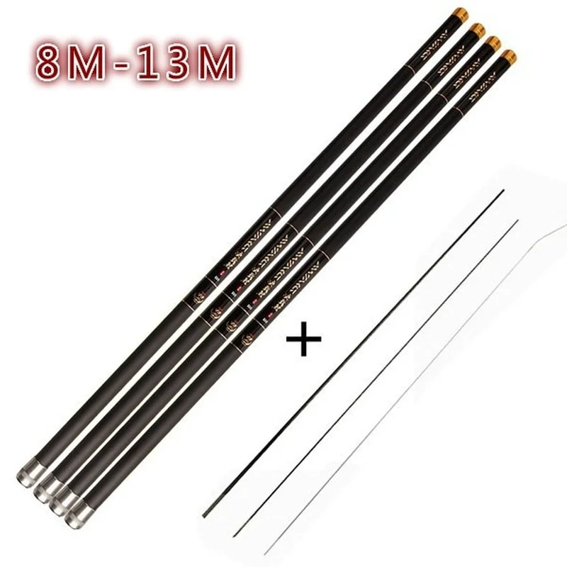 

Carbon Fibei Telescopic Stream Fishing Rods 8M 9M 10M 11M 12M 13M Ultra Light Telescopic Fishing Pole with 3Tips