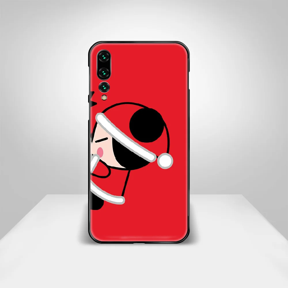 

pucca China doll Phone Case Cover Hull For Huawei P8 P9 P10 P20 P30 P40 Lite Pro Plus smart Z 2019 black cover art Etui trend