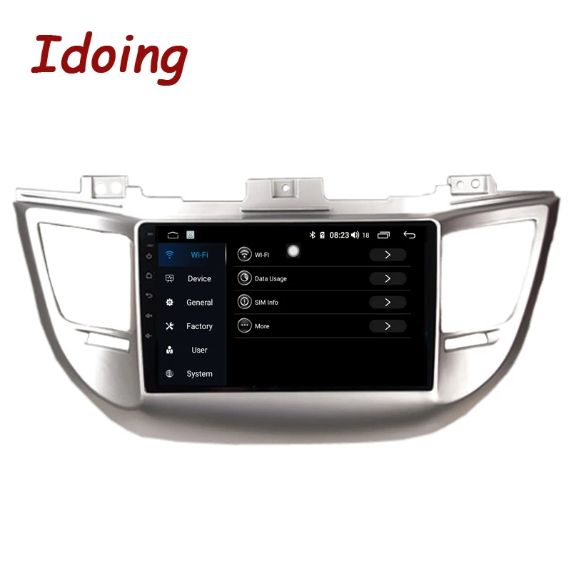 Idoing " 4G+ 64G Автомобильный Радио Мультимедиа Android видео плеер для hyundai Tucson 3 IX35 2009- навигация gps седан No 2din DVD