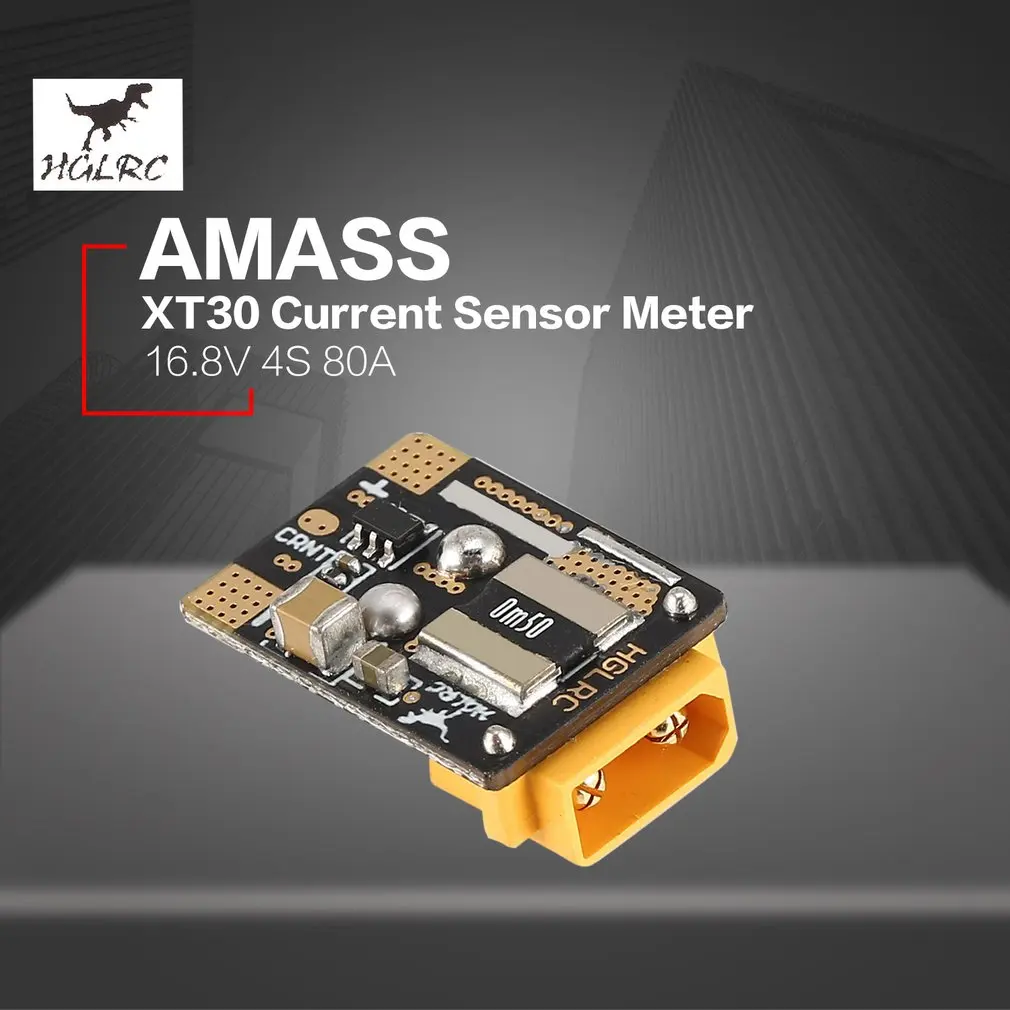 HGLRC AMASS XT30 разъем 16 8 V 4S 80A Датчик тока для радиоуправляемого полетного контроллера