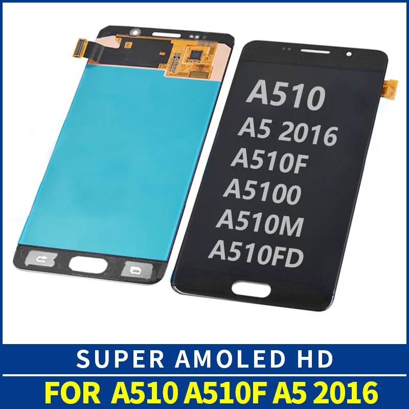 ЖК дисплей Super AMOLED для SAMSUNG GALAXY A5 2016 A510 сменный сенсорный экран с дигитайзером в