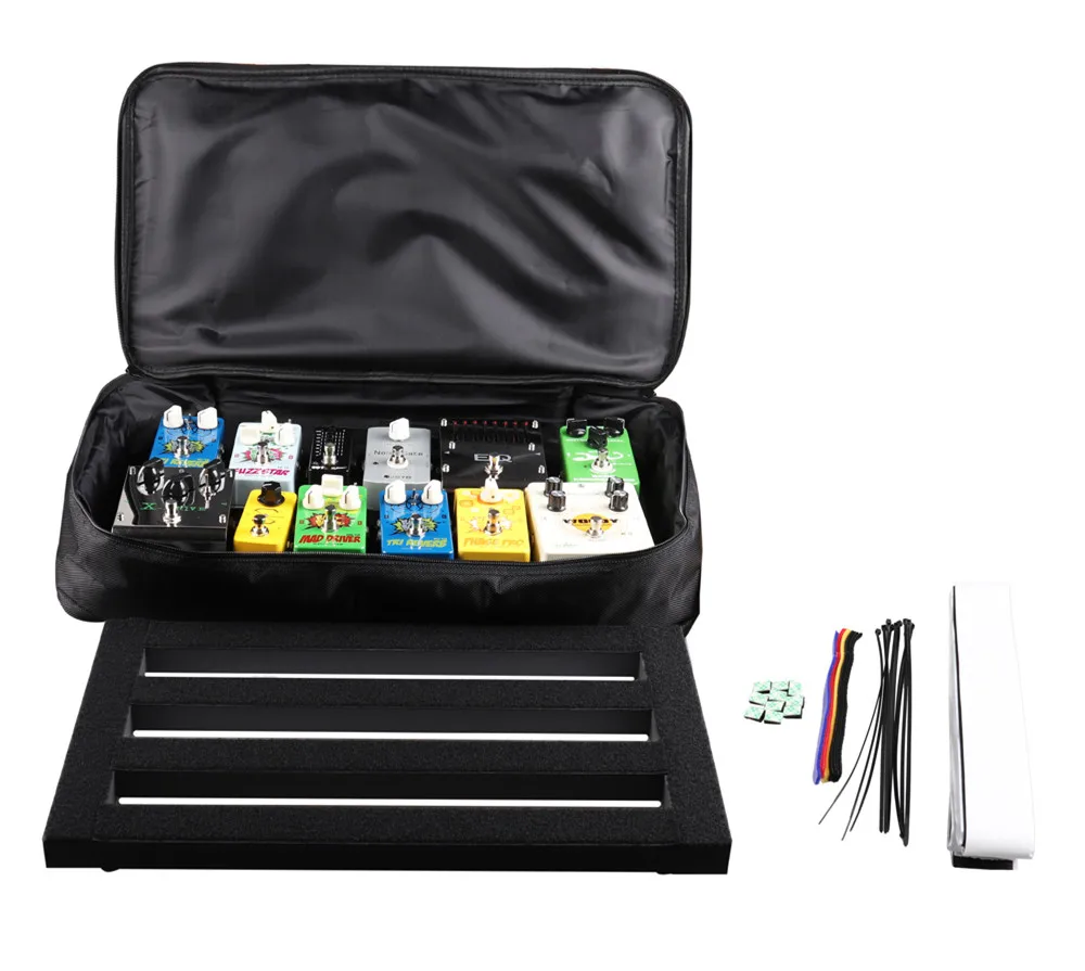 

Черная Алюминиевая педаль для самостоятельной сборки гитары, бас-педаль с волшебной лентой, кабель, ремни для шнура, распродажа