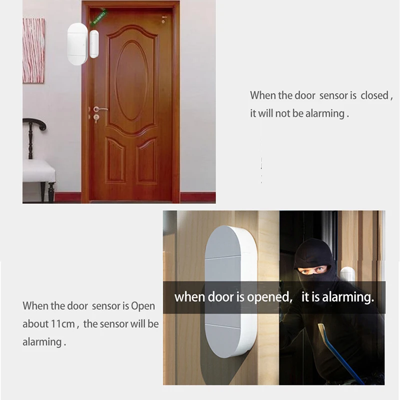 Беспроводной Предупреждение сигнализации двери Сенсор Магнитный охранной окна