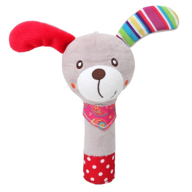 

Cute Cartoon Animal Baby Toys Different BB Stick Hand Bell Rattle Soft Toddler Plush Toys for 0-12 Months Baby Rattle Mobiles