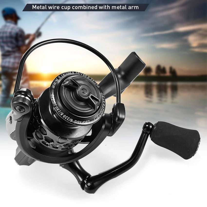 Спиннинговая катушка металлическая с гладким подшипником 1000 2000 3000 4000 5000 6000