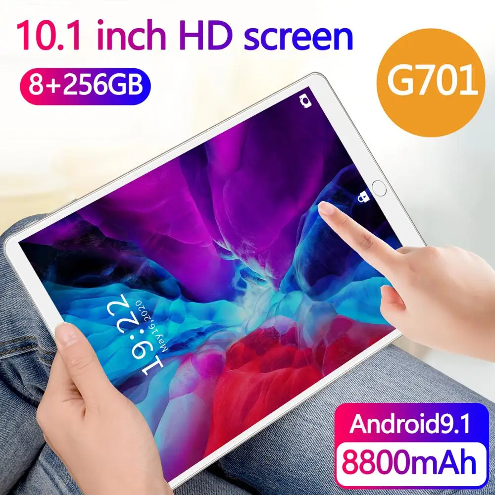 Sell Well G701 планшетный ПК 128G 10 1 дюймов 4G Телефонный звонок 8 Гб RAM 256 ROM Android 9 8800mAh WiFi GPS