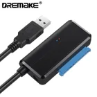 Кабель SATA к USB3.0, адаптер жесткого диска USB 3,0 к SATA, совместимый с 2,5 3,5 HDDSSD жесткого диска с питанием, поддержка UASP