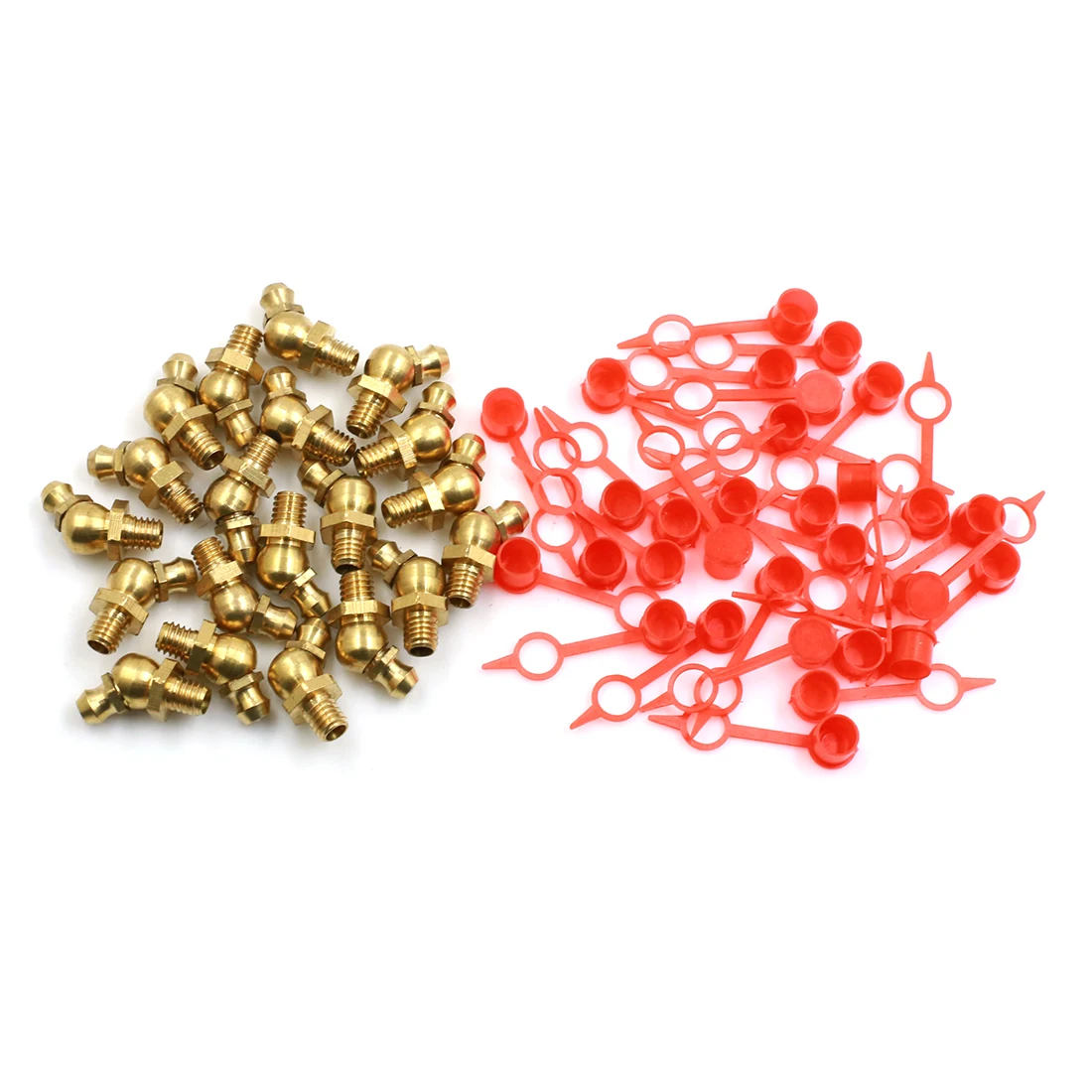 

Uxcell 5-20 Set M6 Brass Thread Straight Grease Nipple Fittings with Red Dust Cap 45 Degree Angle 90 Degree Angle Grease Nipple