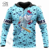 plstar cosmos 3dprinted newest baseball shark lover gift harajuku streetwear pullover unique unisex funny hoodiessweatshirtzip