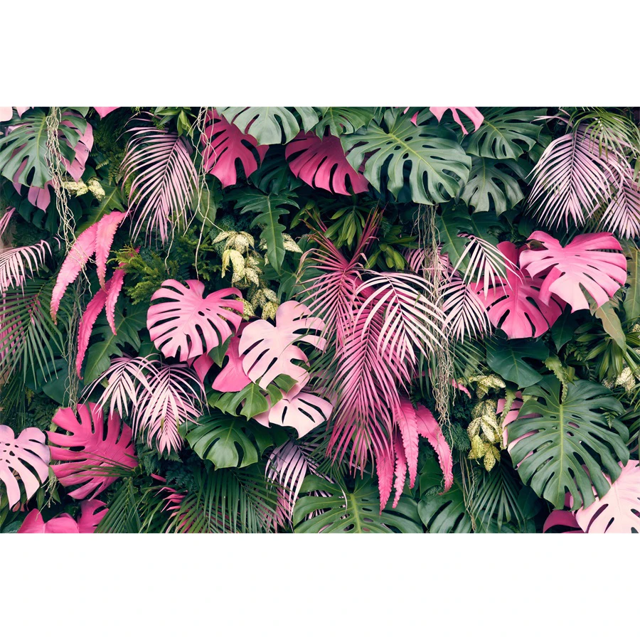 Фоны для фотосъемки с тропическими листьями цветами на стену вечеринки