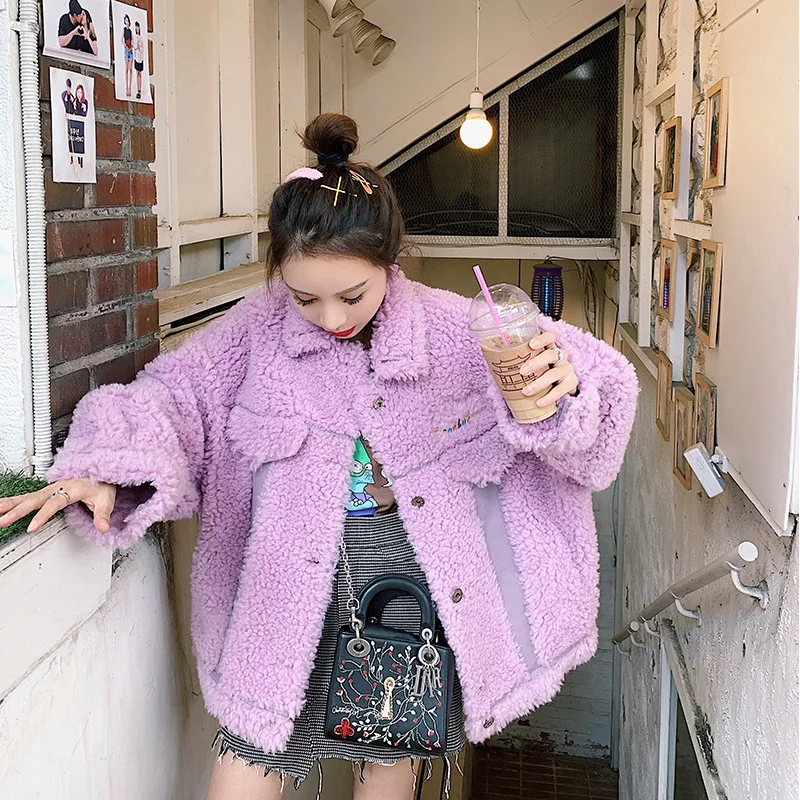 

Shearing Fur Winter Sheep Coat Clothes 2020 Korean Real Wool Jacket Women Manteau Femme YY2002