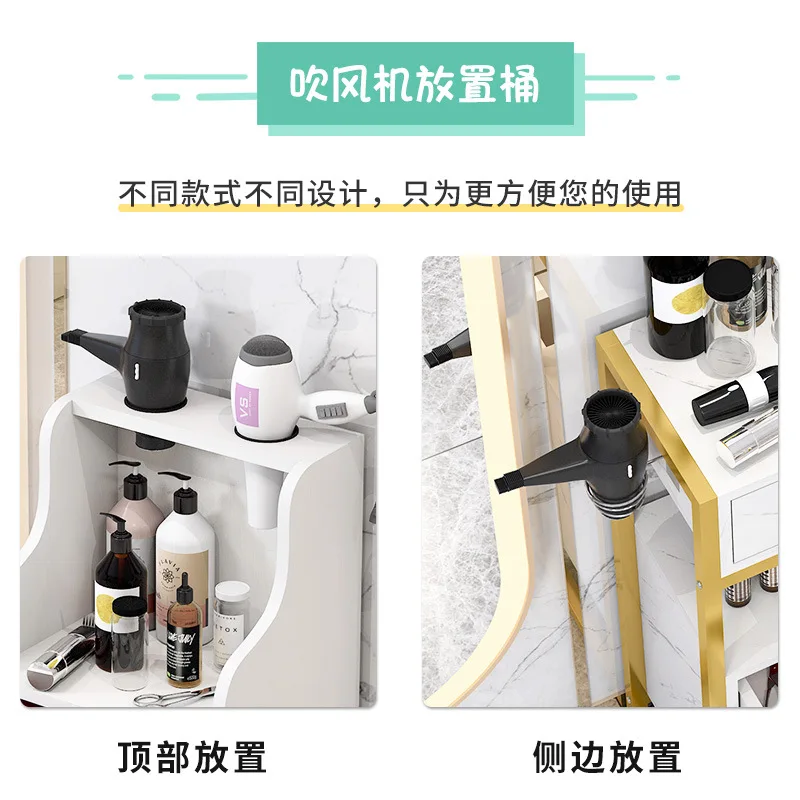 

Barber Shop Tool Cabinet Beauty Salon Supplies Trolley Hair Salon Multi-function Storage Shelf Hair Salon Tool Table Spa Trolley
