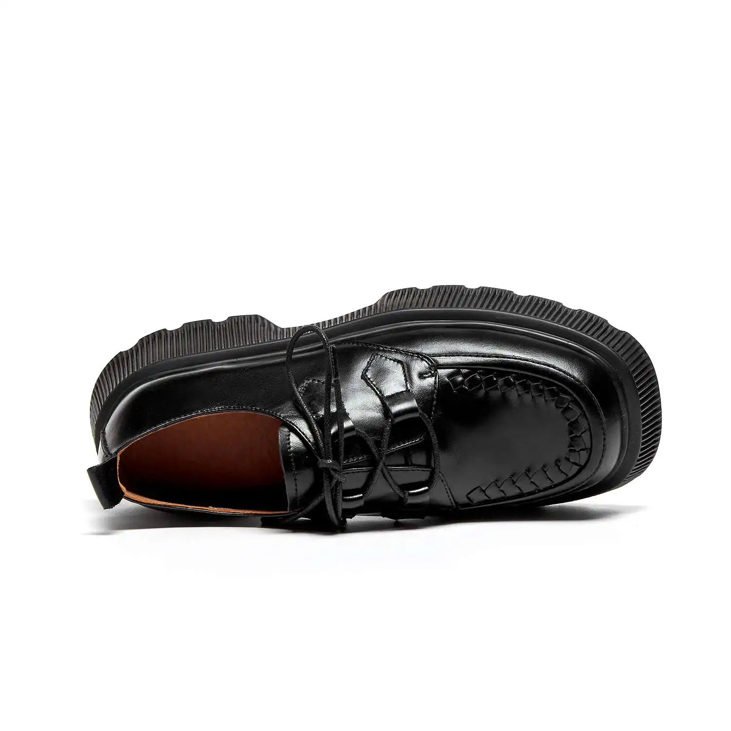 

Krazing pot genuine leather round toe high heels England style retro fashion young lady daily wear casual basic women pumps L29