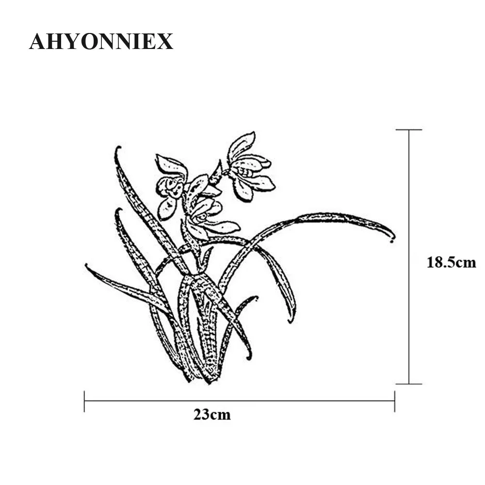 AHYONNIEX 1 шт. вышитые цветочные орхидеи нашивки для одежды сумки Сделай Сам