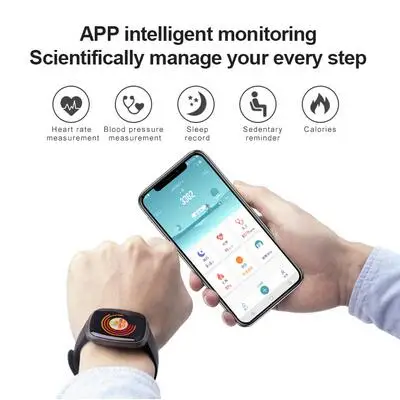 

GIAUSA Smart Watch Men Women IP68 Waterproof Bluetooth Sleep Monitor Fitness Heart Rate Tracker SmartWatch Android IOS