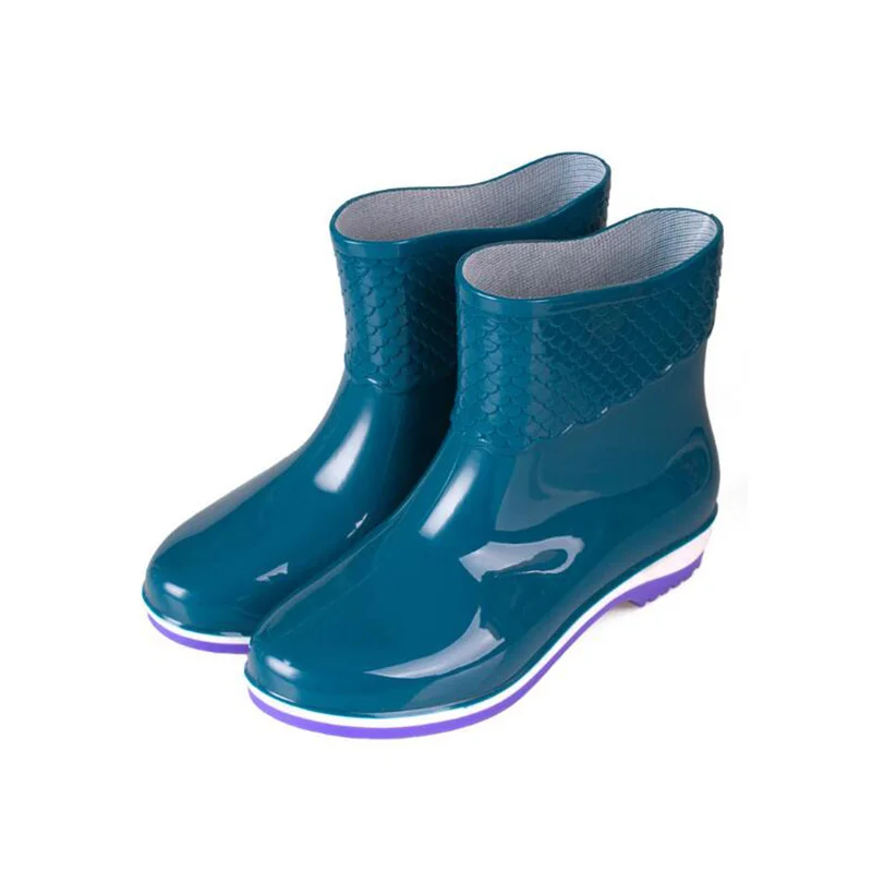 Сапоги Aleafalling женские резиновые водонепроницаемые на плоской подошве до