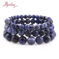 natural stone bracelet aa grade sodalite 100 natural round stone beads 6810mm for women gift fashion jewerly bracelet 7