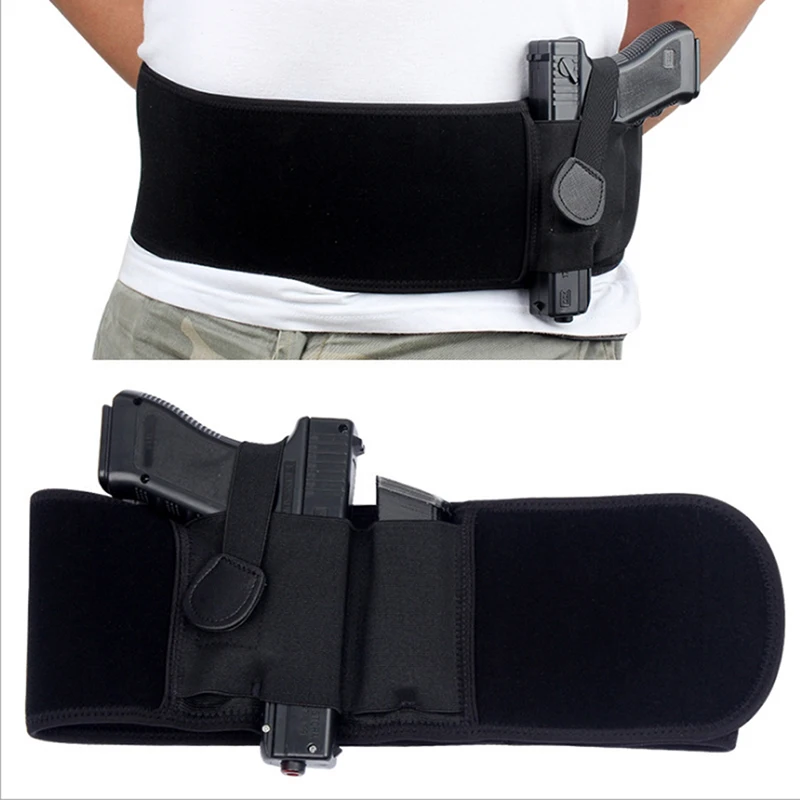 

Universal Tactical Pistol Gun Holster Concealed Right-hand Belly Band Airsoft Handgun Pistol Holster Holder