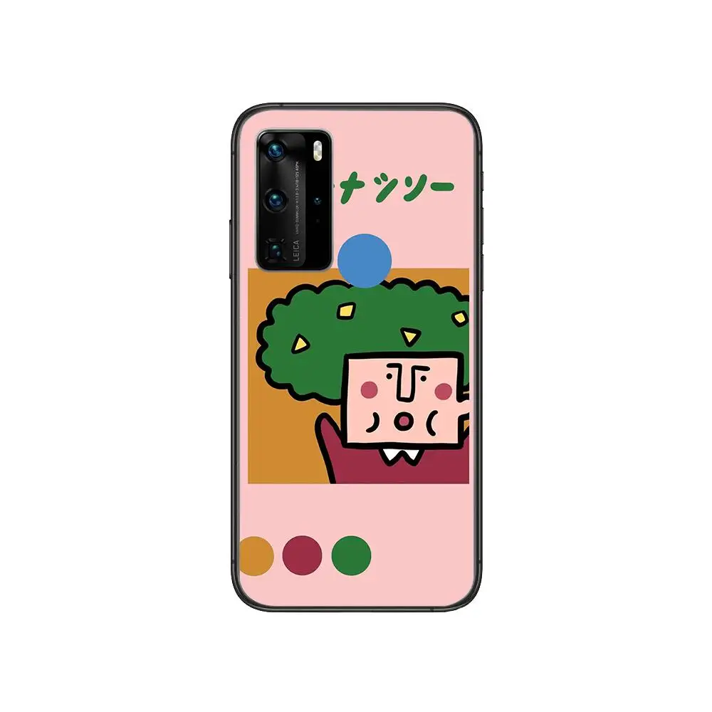 

Silicon Bumper Cover Case Phone Case For Huawei P 40 30 20 10 9 8 Lite E Pro Plus Black Etui Coque Painting Hoesjes comic fas