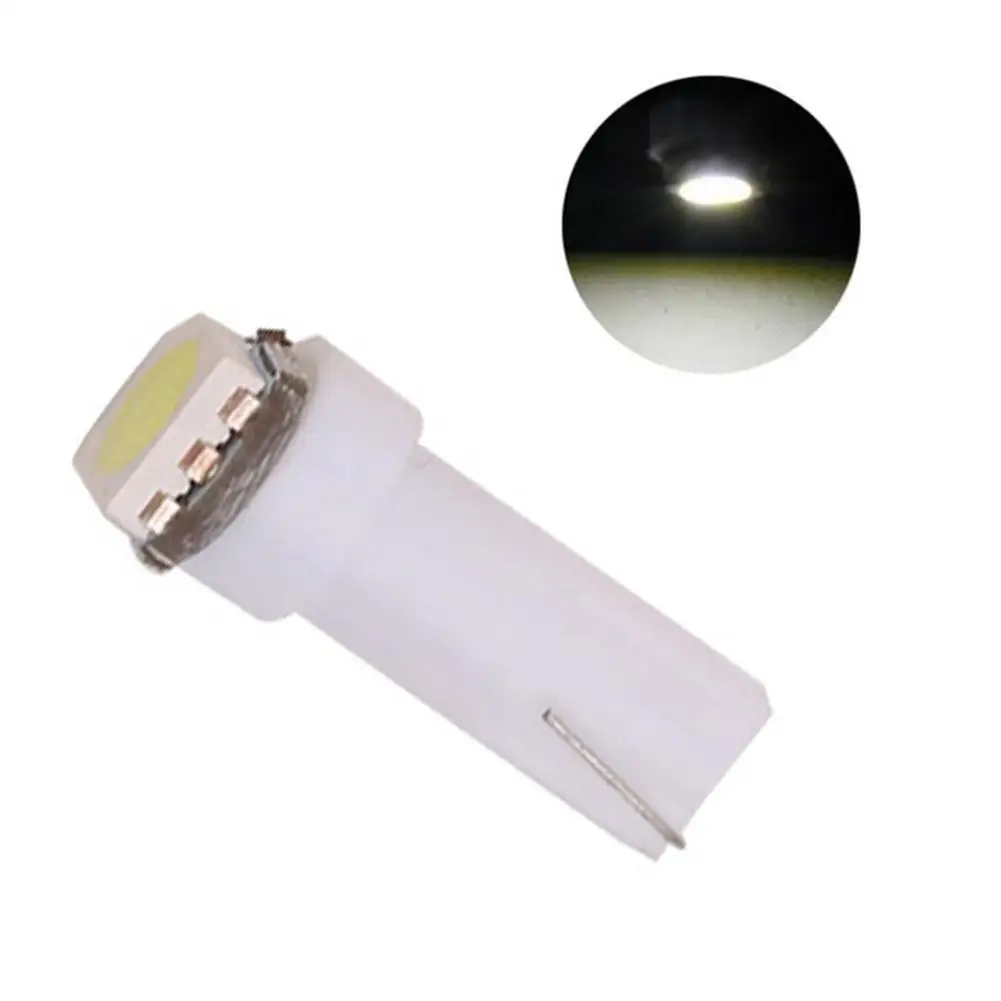 

10 шт., светодиодные лампы для приборной панели T5 5050 1SMD 12 В 0,5 Вт