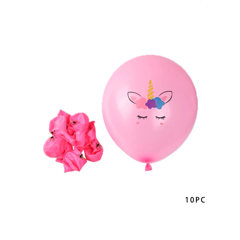 10 шт./лот латексные воздушные шары в виде единорога на день рождения украшение
