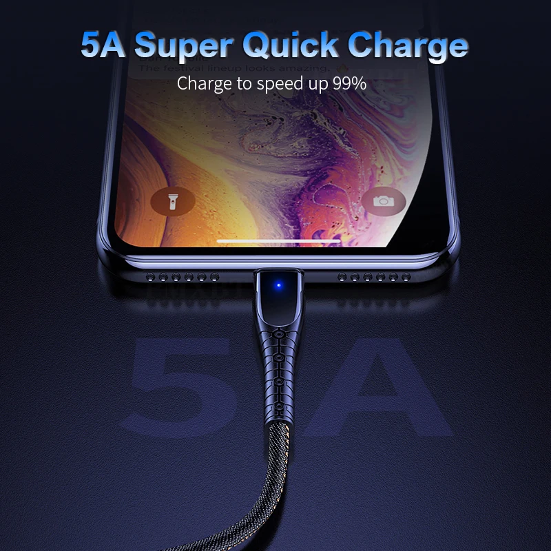5A кабель с разъемом USB Type-C для Huawei P30 P20 Mate 20 Pro Supercharge провод Samsung Galaxy S10 Xiaomi быстрой
