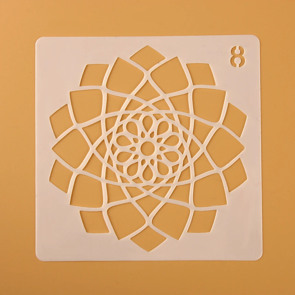 DIY ремесло Мандала вспомогательный наслоения Трафареты для покраски стен штамп