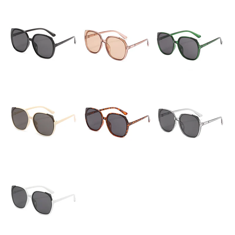 

Women's Sunglasses Fashion Big Box Cat's eye Black Round Glasses Vintage Luxury Designer Trends Men Decorative Driving Glasses