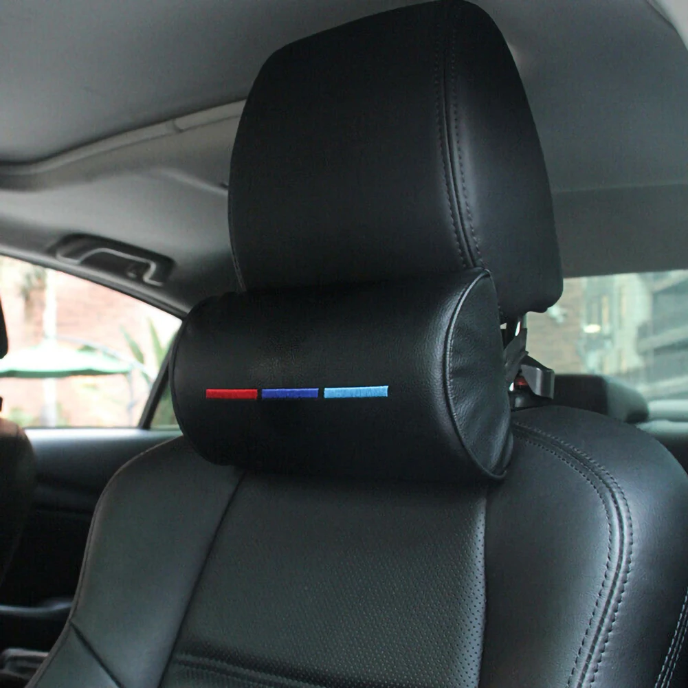 1Pcs Universal car headrest Pu leather pillow neck support Comfortable Headrest For BMW | Neck Pillow