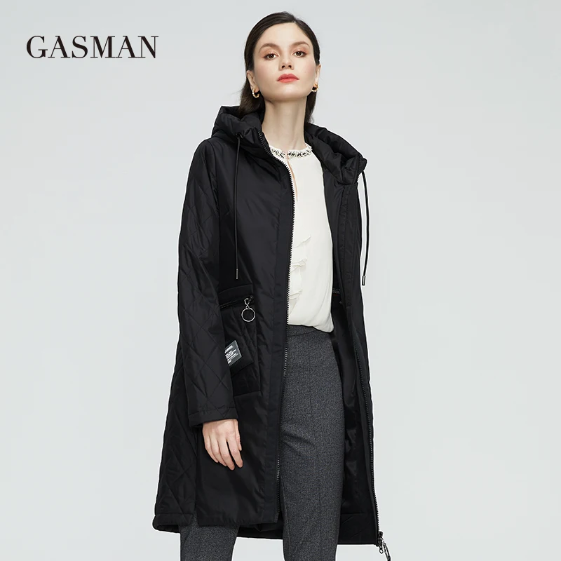 GASMAN 2021 Новый тренчкот Женская Весенняя куртка осеннее пальто длинная парка