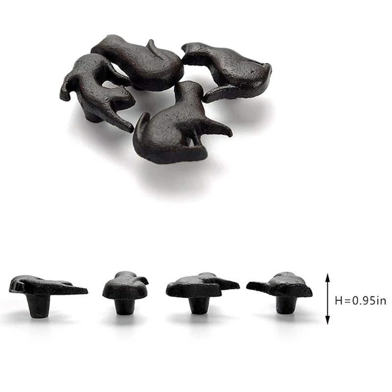 Набор из 4 кошек винтажная чугунная Мебельная ручка и дверная для шкафа котята