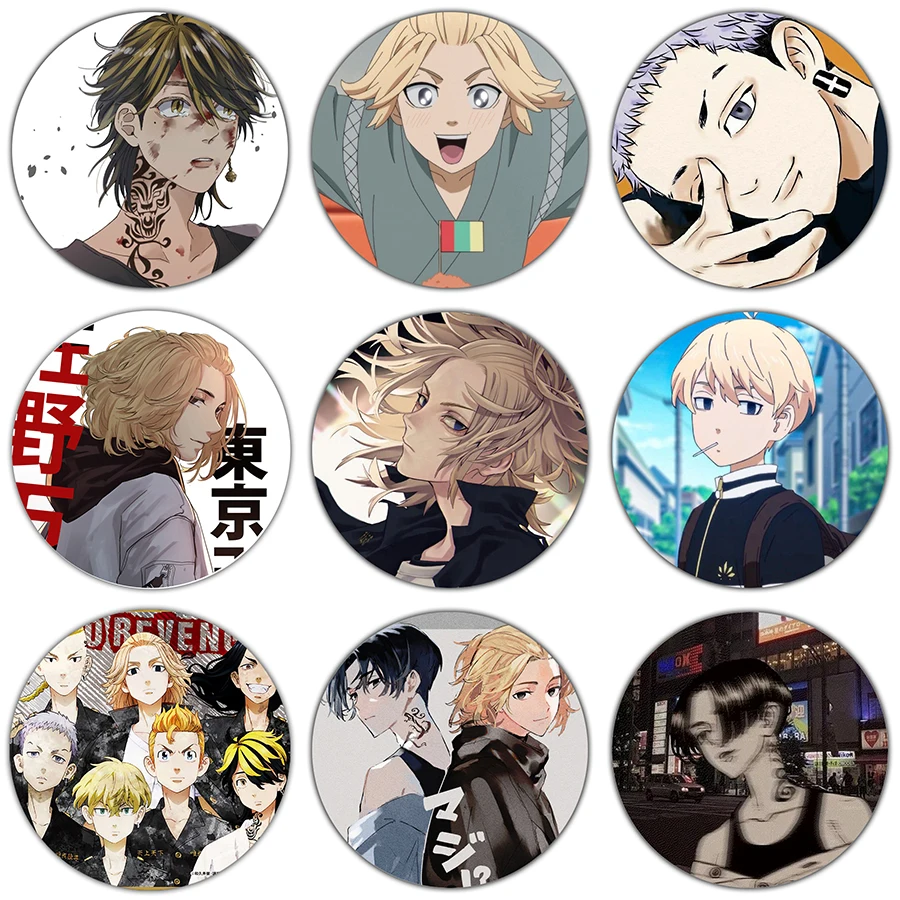 Значки Мстители Токио выдерживают раньше значок Аниме периферийные подарки для