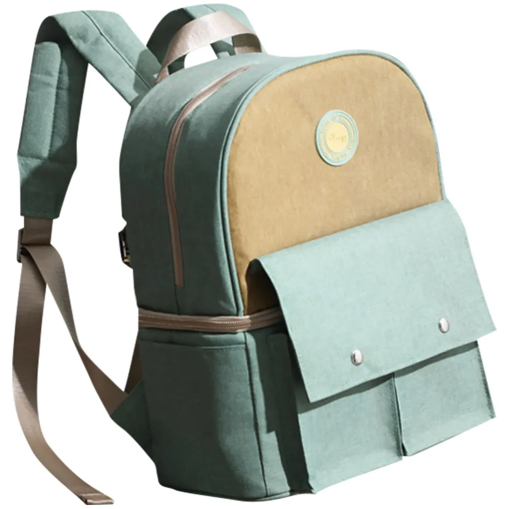 

1Pc Diaper Bag Portable Backpack Fresh-Keeping Bag Double Layer Storage Pouch