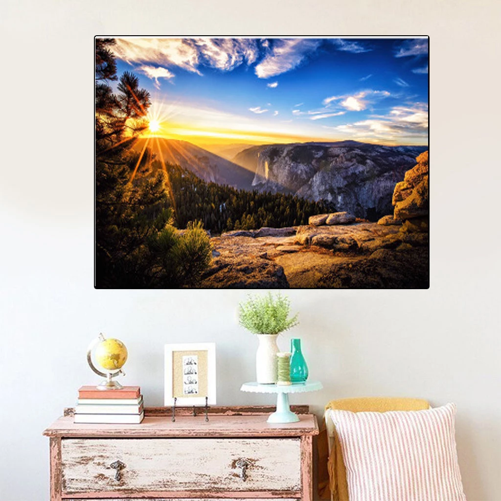 

Mountain top sunrise landscape decoration painting studio canvas painting home living room dining room
