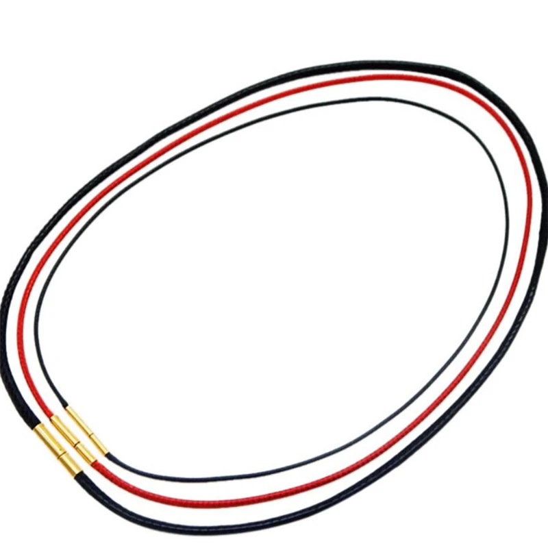 Шнурок для подвески на вощеном шнуре из Нержавеющая сталь соединение-защелка