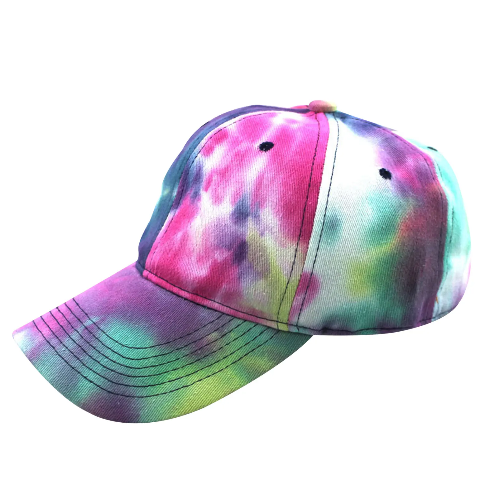 

New Fashion Men Women Tie Dye Cap Multicolor Print Adjustable Baseball Cap Female Outdoor Street Trend Lovers Hat