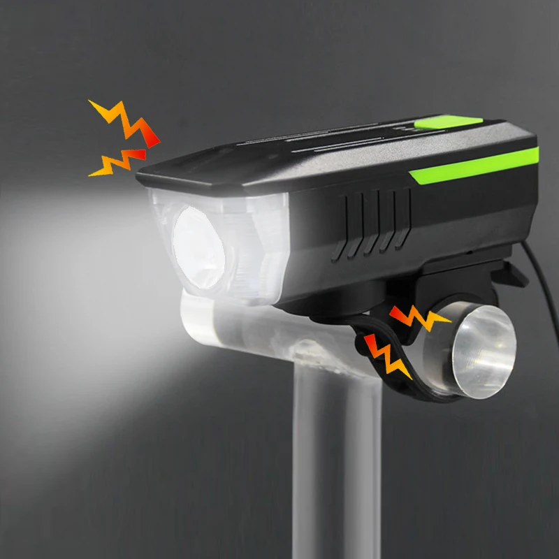 Велосипедный колокольчик + светильник электронный велосипедный руль рога со