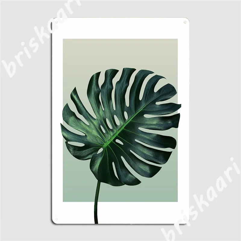 

Monstera в оливковом плакате, металлический плакат, Забавный клубный домашний Настенный декор, домашний жестяной плакат
