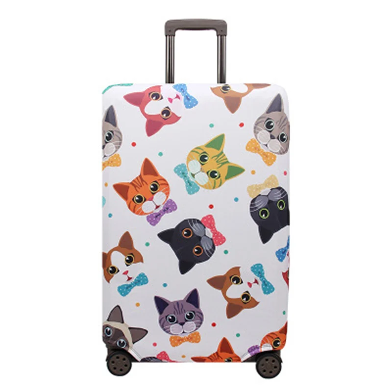 Cat Толстый дорожный костюм чехол защитный чехол на чемодан чехол Аксессуары для путешествий Эластичный Чемодан пылезащитный чехол для 18 ''-32'' чехол для костюма - Цвет: Cat