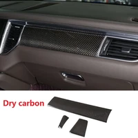 dry carbon fiber center console interior trim car accessories fit for porsche macan 2014 2020 decorative interior cover trim