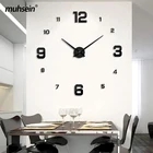 Muhsein2021 новые настенные часы украшения дома немые часы большие цифровые DIY стикер стены часы кварцевые часы украшения гостиная спальня офис принять оптовую продажу