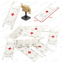 military treatment stretchers building block equipment moc ww2 figures battlefield rescue scenes model child christmas gift toys