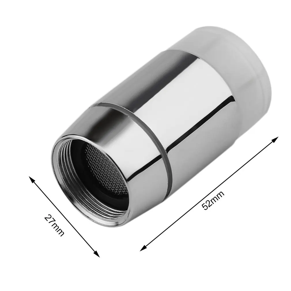 

Fashion Water Glow Shower 3 Color Changing LED Tap Faucet Light Temperature Sensor Universal Adapter Kitchen Accessory