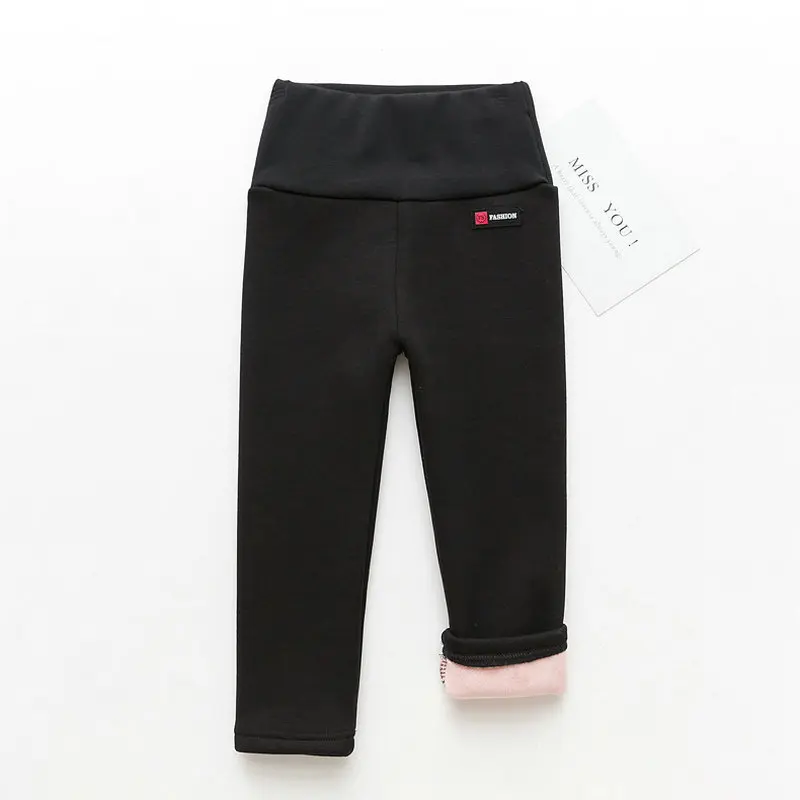 

Детские зимние Утепленные штаны для девочек, детские брюки для девочек-подростков, Детские облегающие леггинсы с высокой талией, флисовая о...