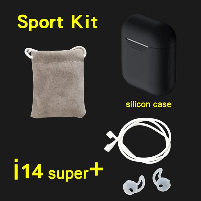 i14 with Black Case I14 TWS, беспроводные наушники, Hifi, Bluetooth 5,0, наушники, игровая гарнитура, шумоподавление, свободные руки, наушники, Micro pk, i30, TWS, i7, i7s - Цвет: i14 with Black Case
