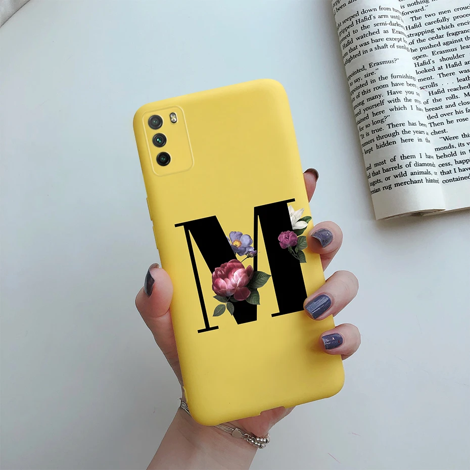 for poco m3 case silicone soft letter cover on xiaomi poco m3 phone case for global version xiomi poco m3 pocom3 m 3 pro 5g case free global shipping