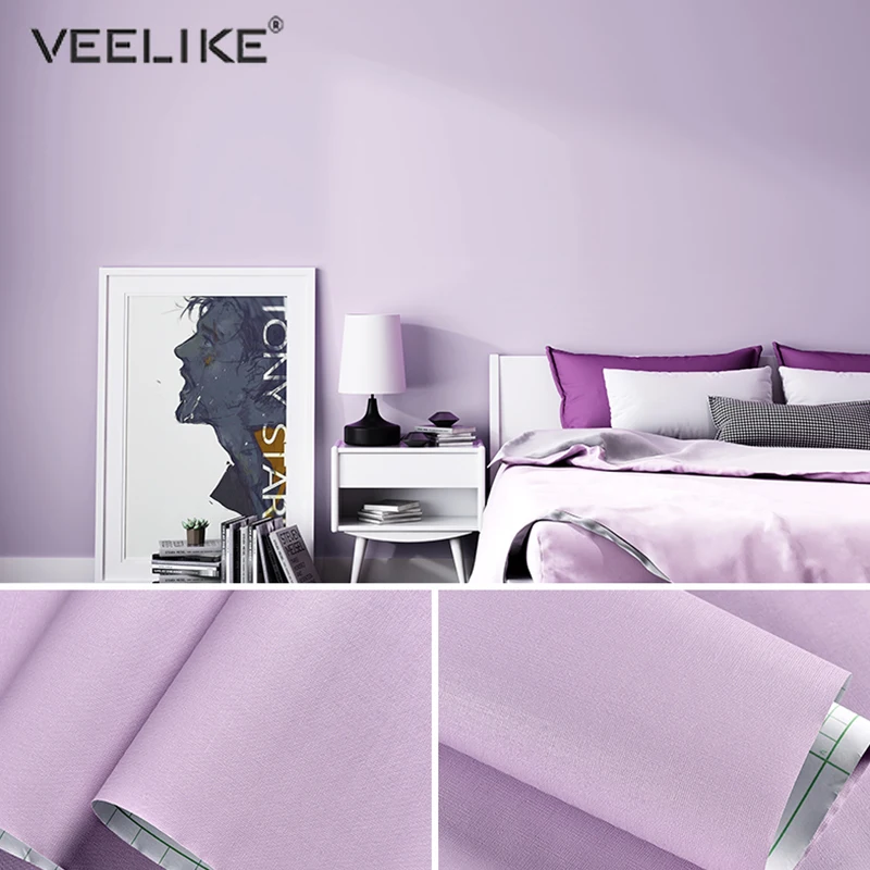 Водонепроницаемые виниловые обои чистый цвет самоклеющиеся пленки для мебели